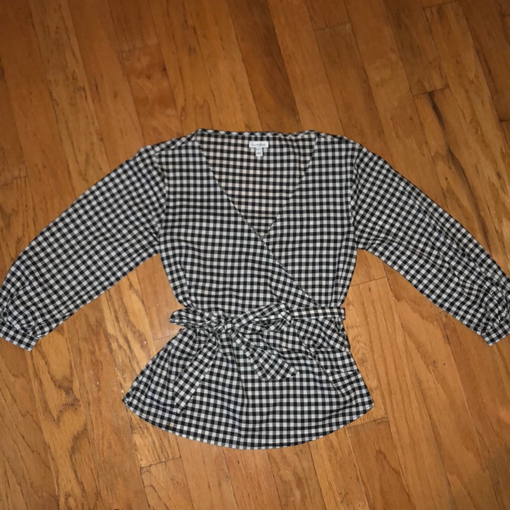 Gingham Print Blouse